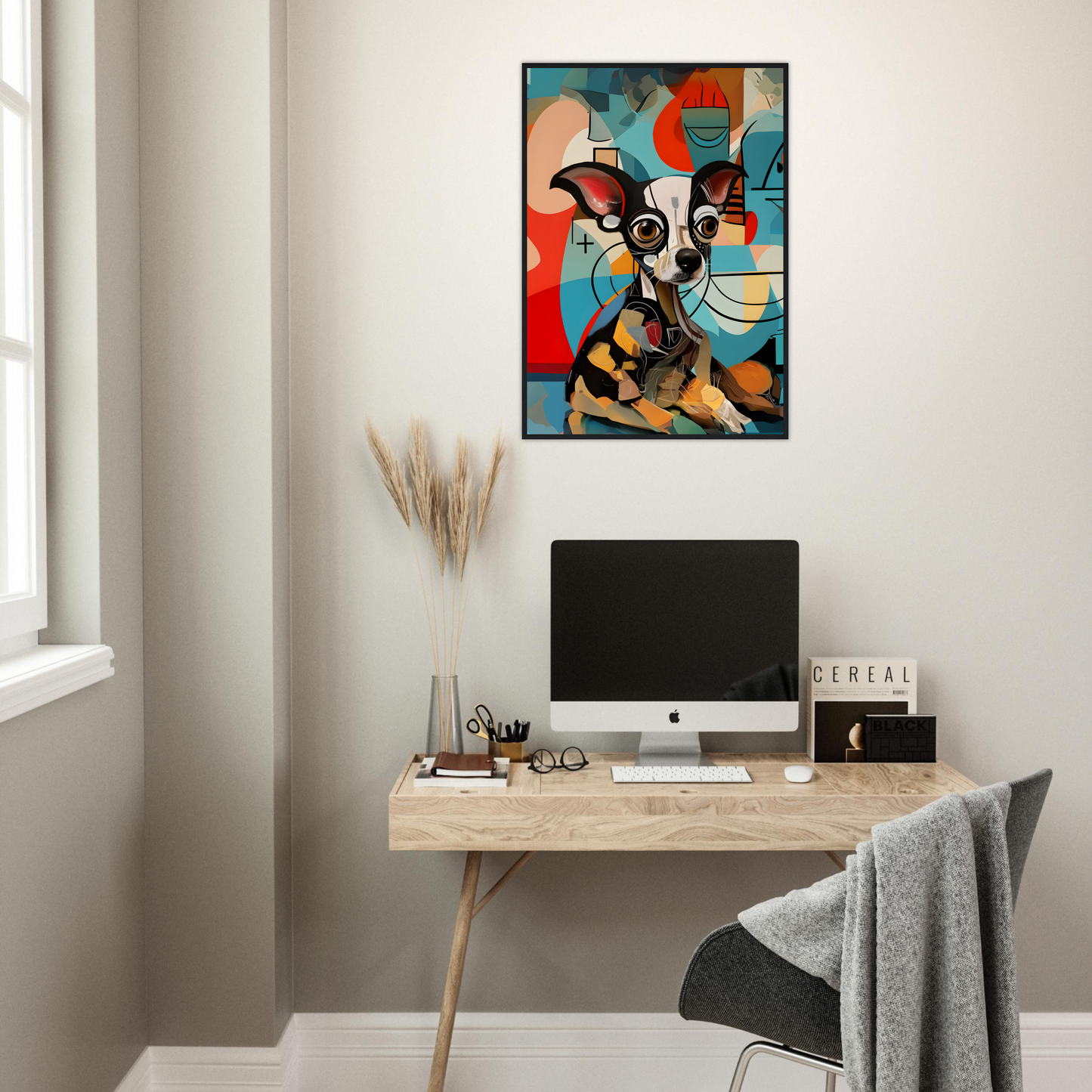 Personalized Modern Art Wooden Framed Poster