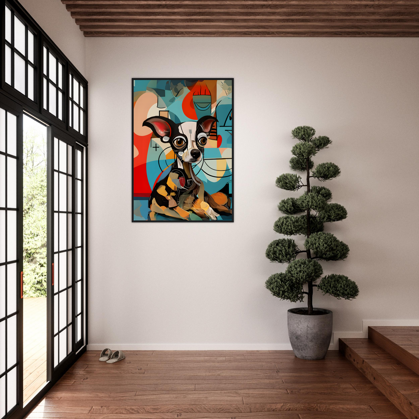 Personalized Modern Art Wooden Framed Poster