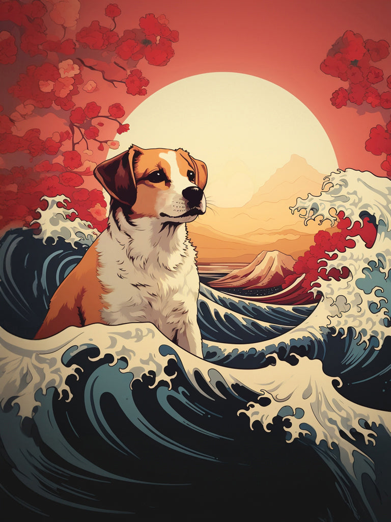 Personalized Japanese Wave Aluminum Print