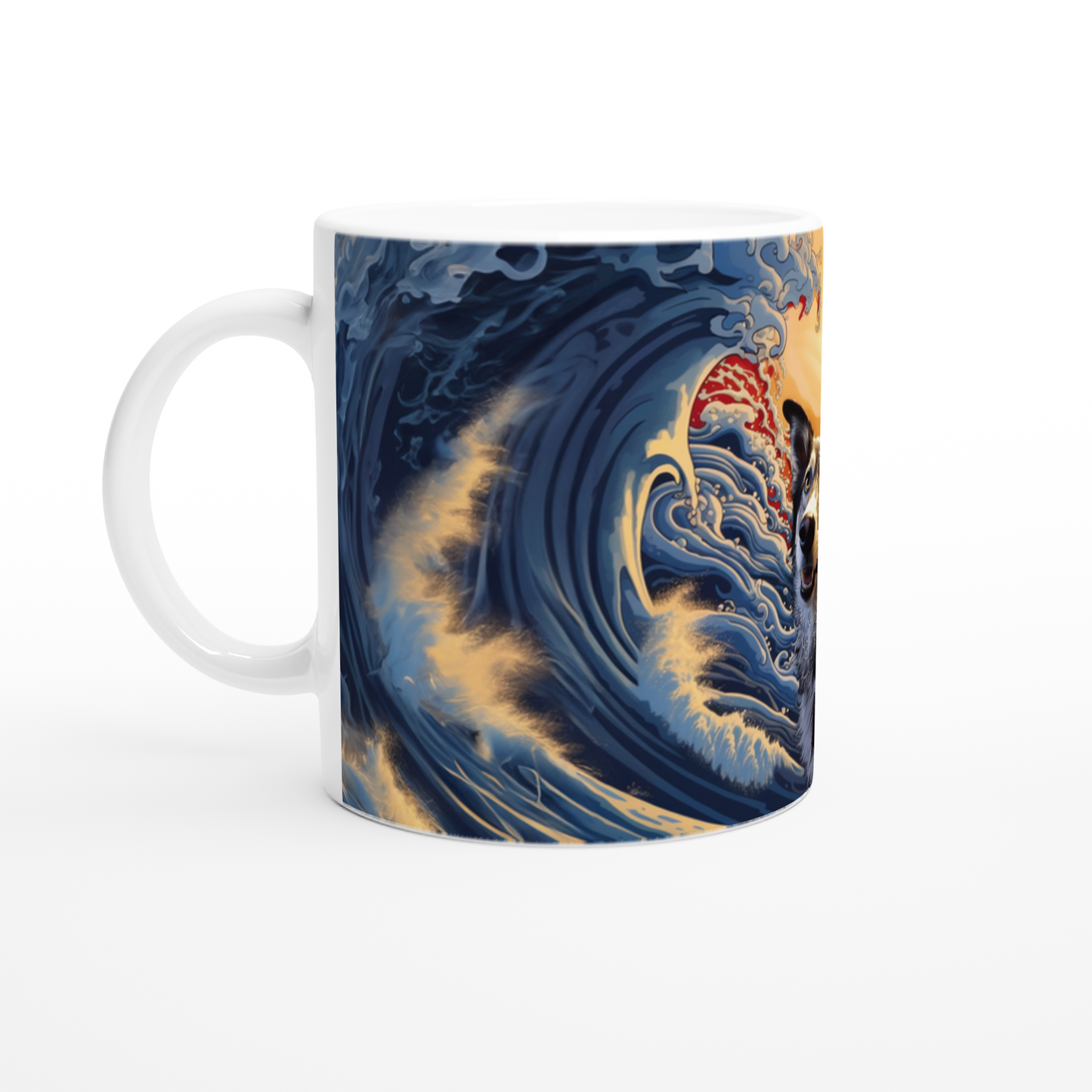 Personalized Japanese Wave Mug