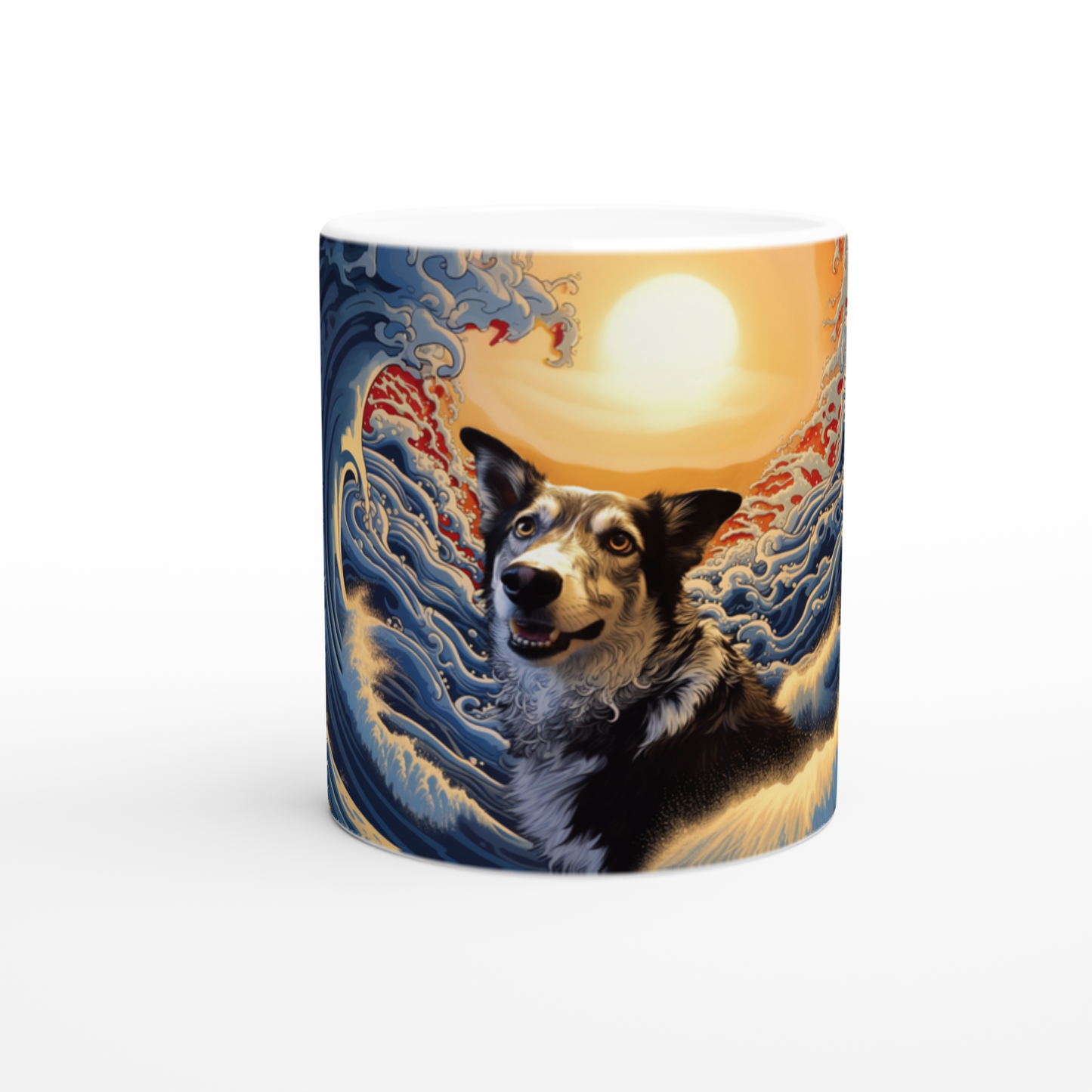 Personalized Japanese Wave Mug