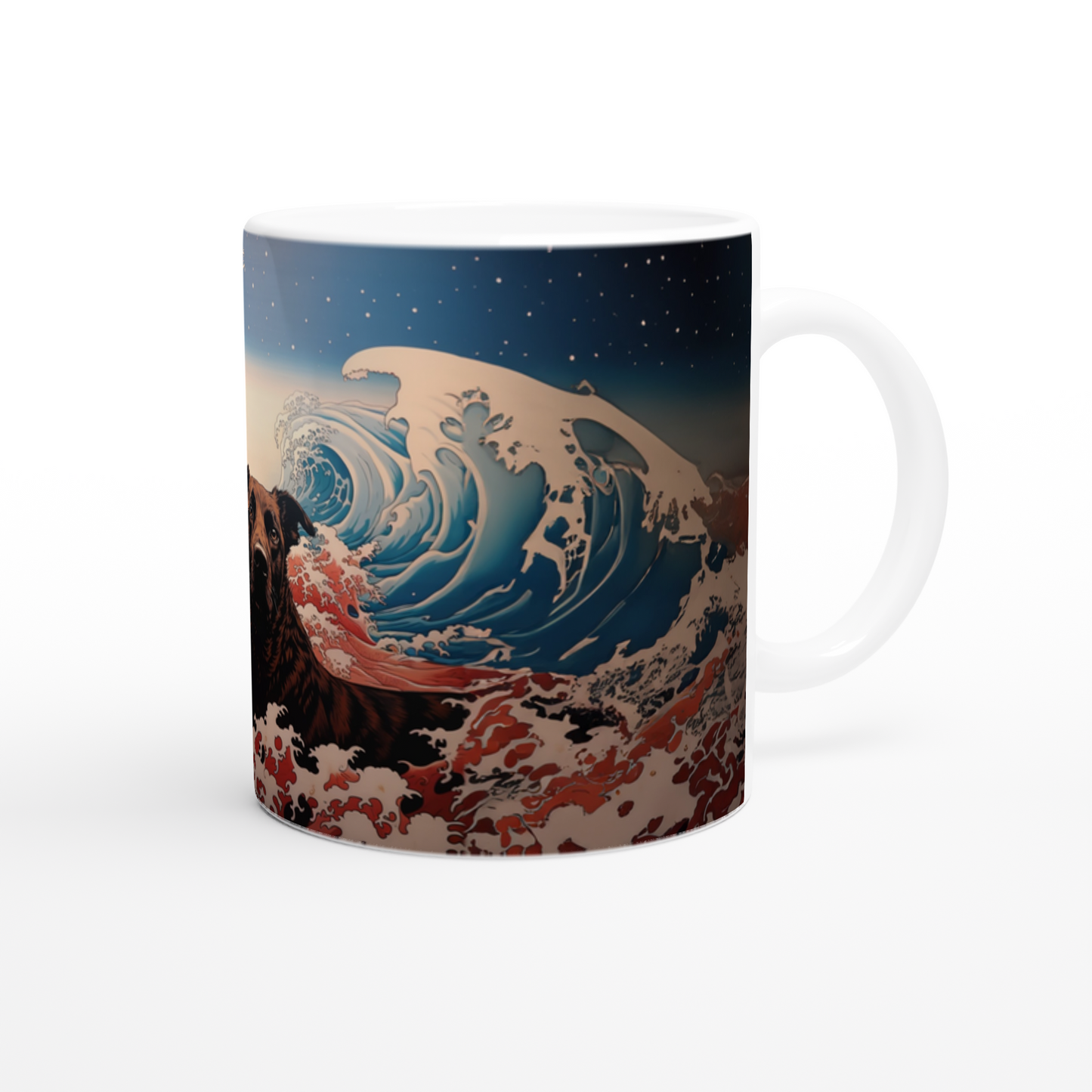 Personalized Japanese Wave Mug